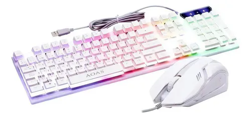 Producto - MOUSE Y TECLADO GAMER RGB AOAS M-400 BLANCO