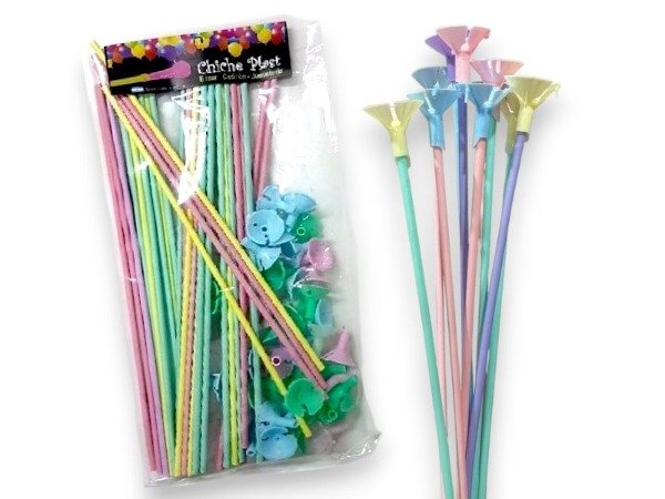 Producto - Porta Globo 40cm Colores Pastes x100 u.