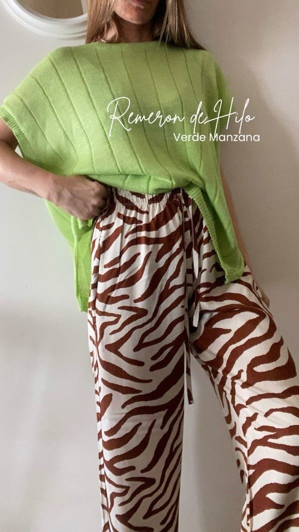 Producto - Remeron de hilo Verde Manzana