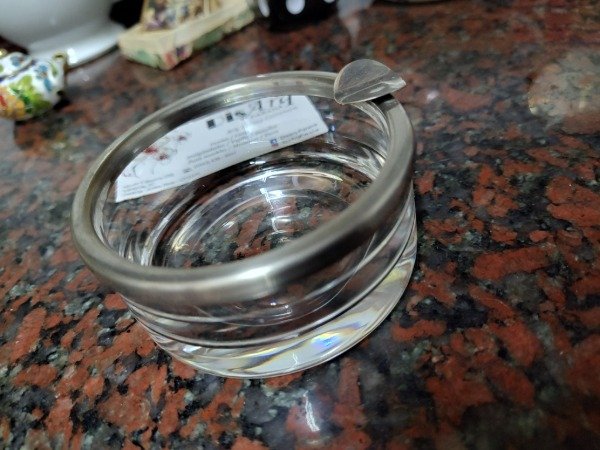 Producto - CENICERO CRISTAL Y PLATA