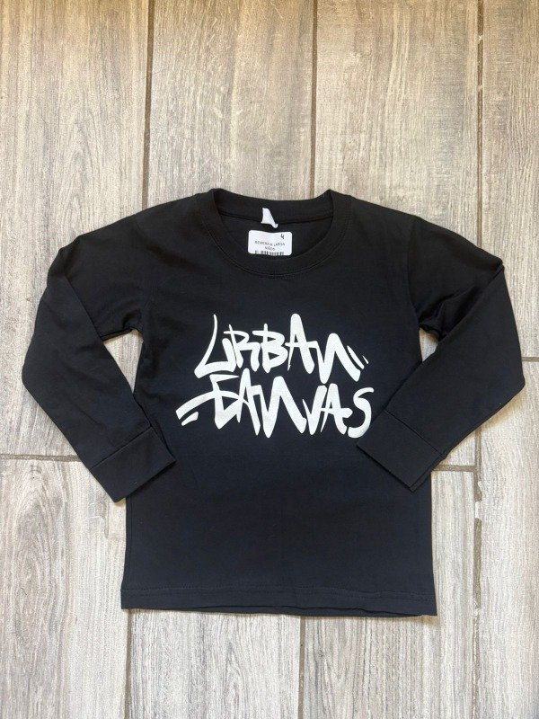 Producto - Remera mangas largas negra niño t4