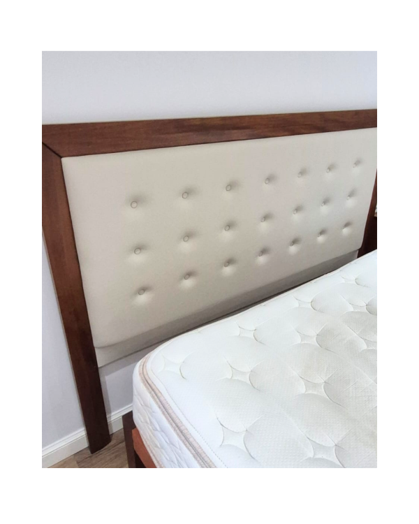Producto - Respaldo de cama ecocuero con capitoné / para colchón de 1.60