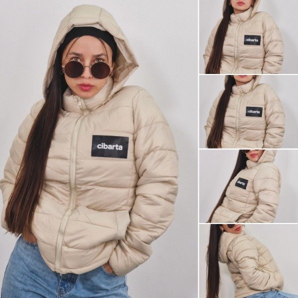Producto - Campera RELLENA Cibarta Modelo Copenhague  crema