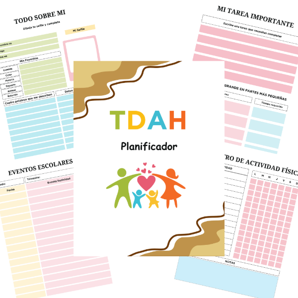 Producto - Diario Para Tdah - Pdf - Planner Permanente - Tareas y Horarios - PLA03