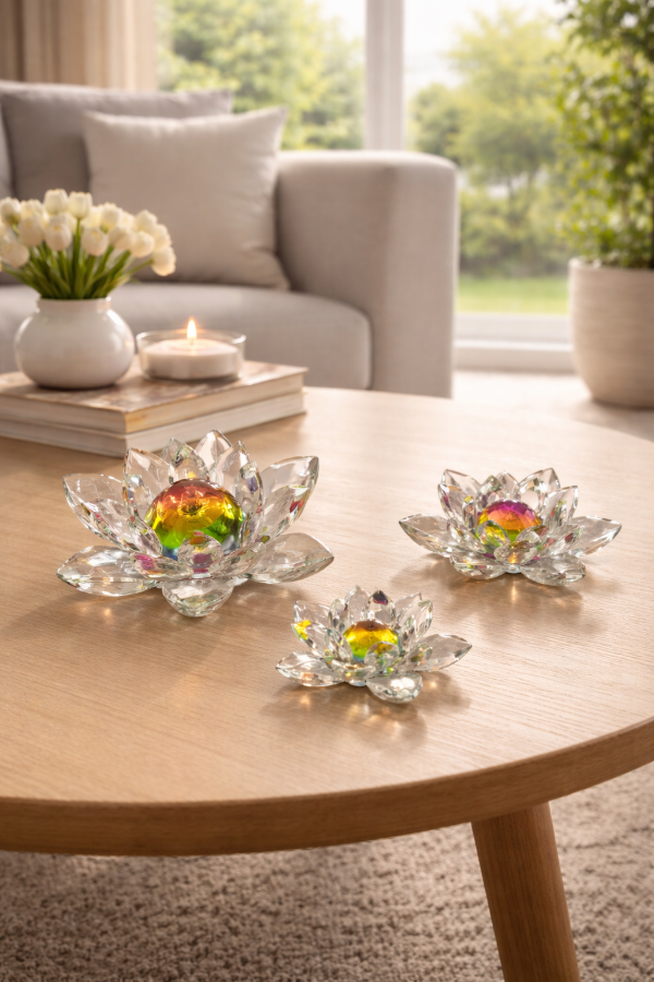 Producto - Flor de Loto de Vidrio Tornasolada
