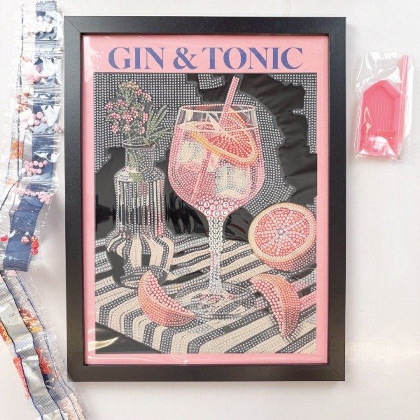 Producto - GIN TONIC - Cuadro Diamong Painting especial - 30x40 CM. - 2