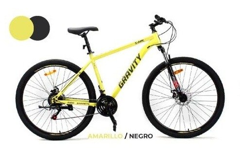 Producto - BICICLETAS RODADO 29" GRAVITY DANK 21 VELOCIDADES - AMARILLA