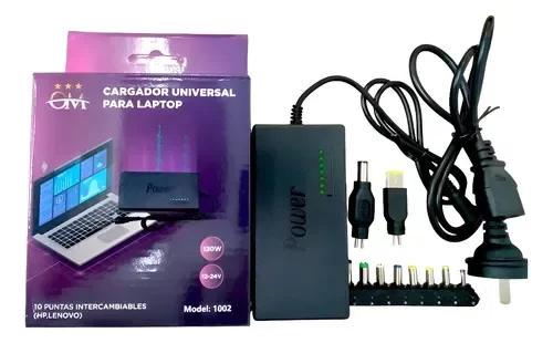 Producto - Cargador de notebook OM - Pin Lenovo y 10 fichas intercambiables