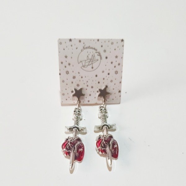 Producto - Aros corazón góticos