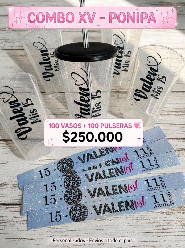 Producto - PROMO 100 VASOS + 100 PULSERAS - 1