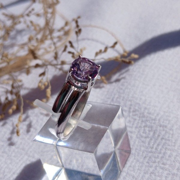 Producto - Anillo Plata 925 con Amatista Ajustable - 4