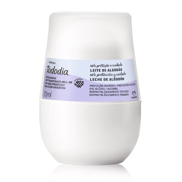 Producto - Tododia leche de algodón desodorante roll-on antitranspirante 70ml.