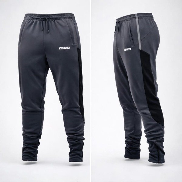 Producto - Pantalón Cibarta acetato Modelo combinado gris con Negro