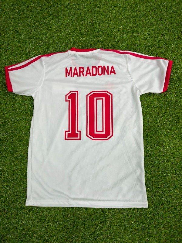 Producto - Camiseta Argentinos Juniors Blanca Retro Diego Maradona