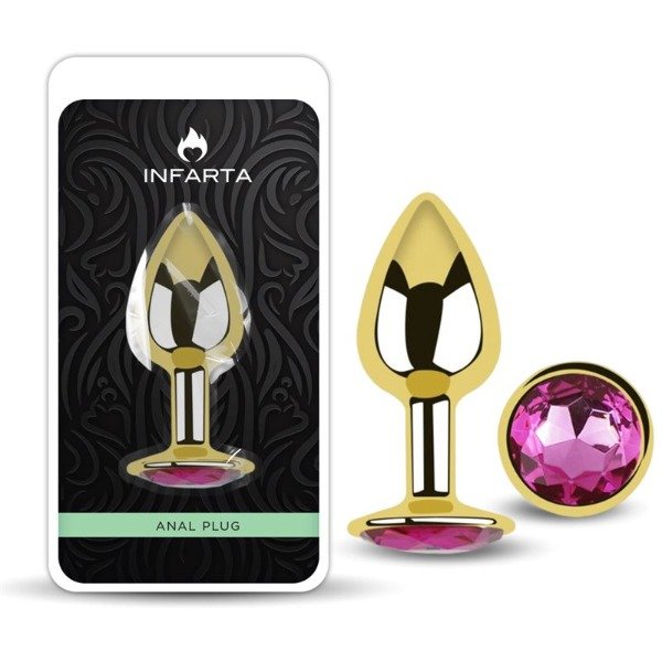 Producto - Anal Plug Eros Gold Metal Medium Rosy