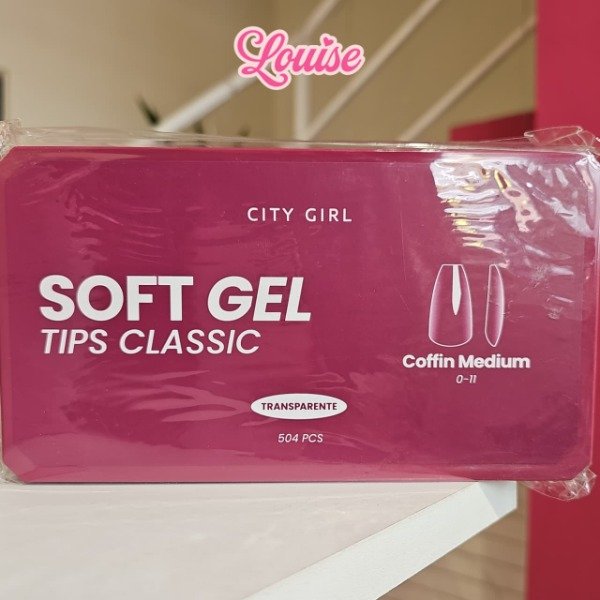 Producto - Caja Tips Soft Gel City Girl (Coffin: Mediano)