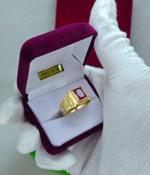 Producto - Anillo hombre rojo