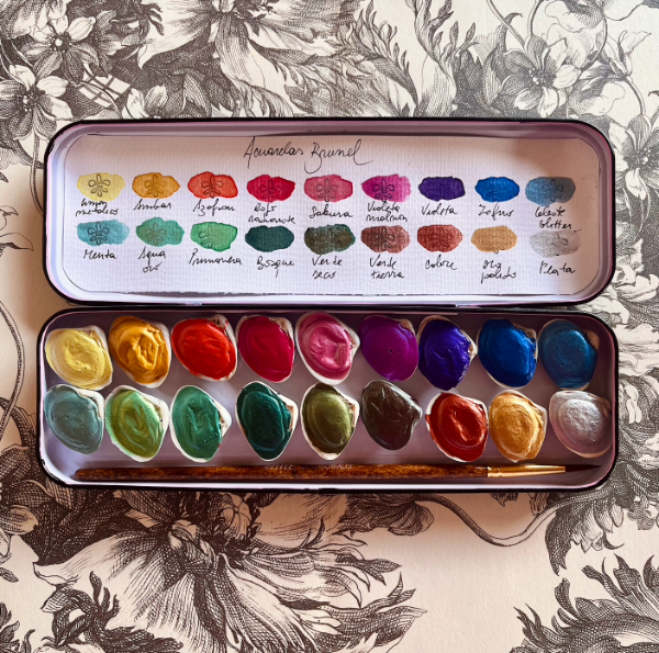Producto - Paleta 18 colores metalizados en caracol natural