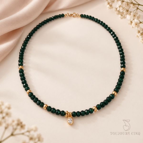 Producto - Collar Zuri Verde Oscuro - 0
