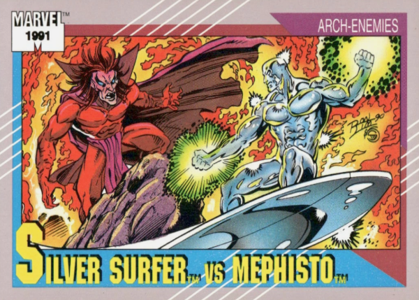 Producto - 1991 Impel Marvel Universe II #123 - Silver Surfer vs. Mephisto AE
