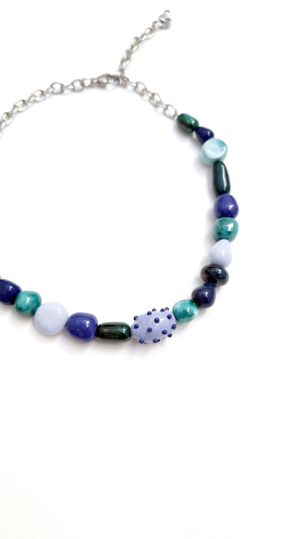 Producto - Collar mostacillas azules