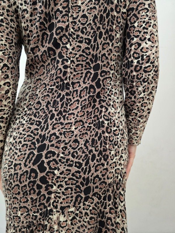 Vestido print marrón — imagen 5