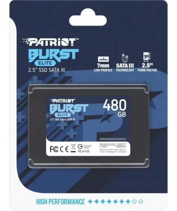 Producto - DISCO SOLIDO SSD 480GB PATRIOT BURST ELITE 2.5
