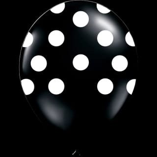 Producto - Negro con lunares blancos x10