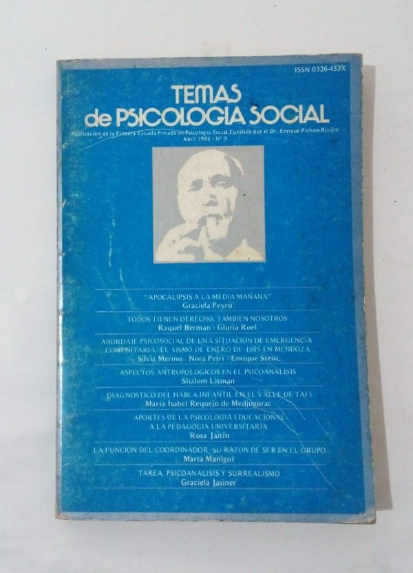 Producto - Temas de psicología social #9 - Abril 1998 - Peyrú Roel Litman