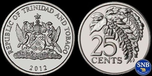 Producto - Trinidad y Tobago - 25 Centavos (2012) KM #32 [UNC] - República Federal