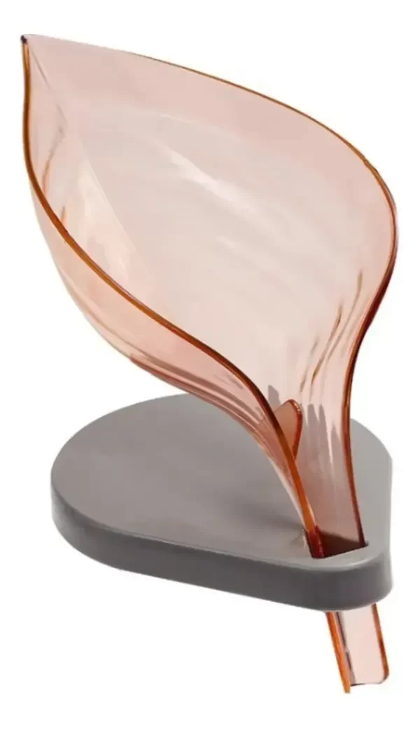 Producto - JABONERA HOJA TRANSPARENTE CON GOTEADOR Y SOPORTE CON VENTOSA - 2