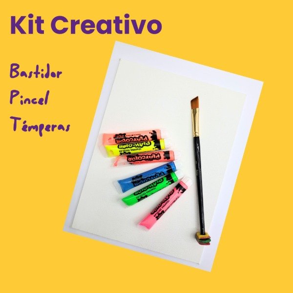 Producto - Kit Creativo Bastidor Pincel y Témperas - 0