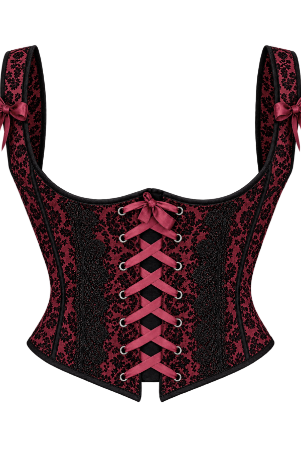 Producto - Corset chaleco underbust Dark Red Goth - 0