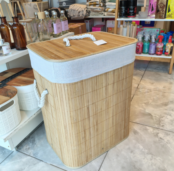 Producto - Cesto para ropa de bamboo con tapa