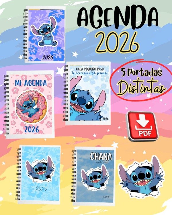 Producto - AGENDA STICH. IMPRIMIBLE