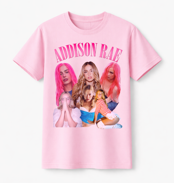 Producto - Remera Addison Rae rosa