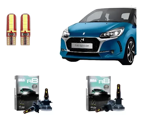 Producto - Kit Cree Led R8 Luz Baja Y Alta Citroen Ds3
