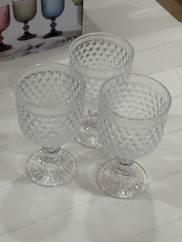 Producto - Set x 6 copas vidrio labrado