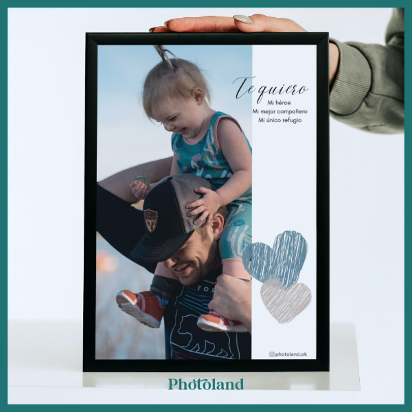 Producto - Lámina vertical para Papá con frase más portarretrato