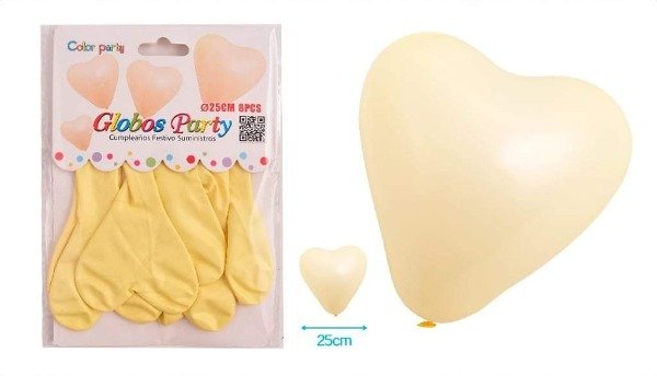 Producto - Corazon amarillos pastel x10
