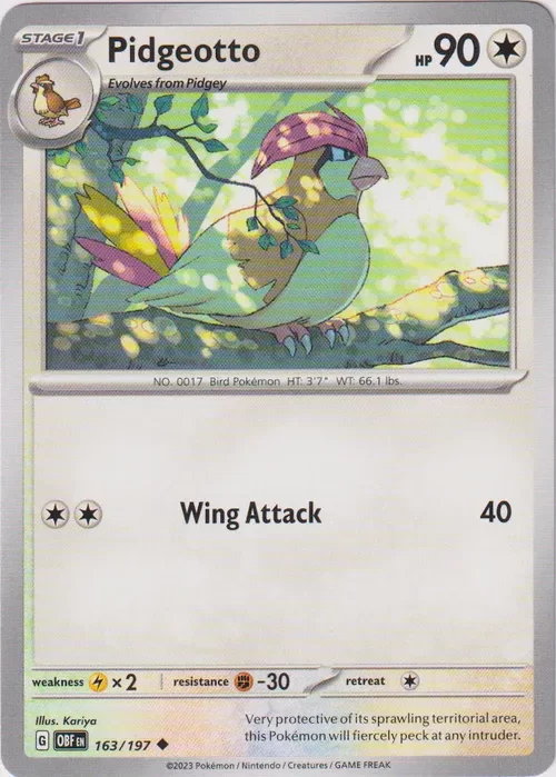 Producto - Pidgeotto - 163/197 - Obsidian Flames