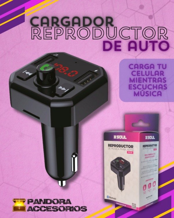 Producto - Cargador y Reproductor de Música p/ Auto FM50