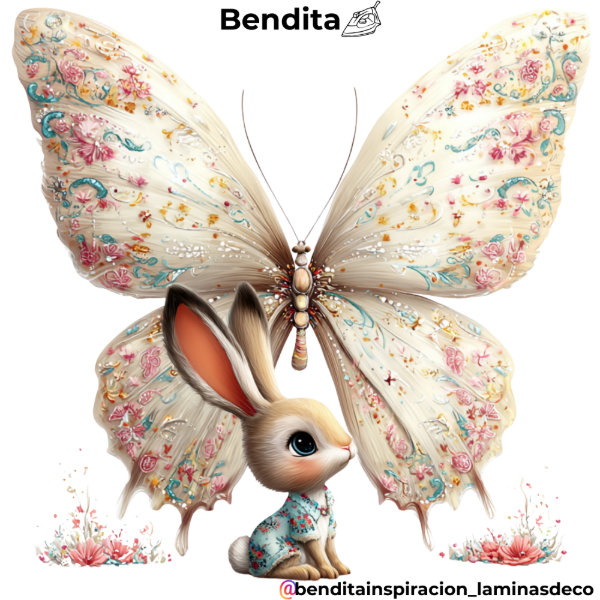 Producto - Bendita Plancha Conejitos y Mariposas 2