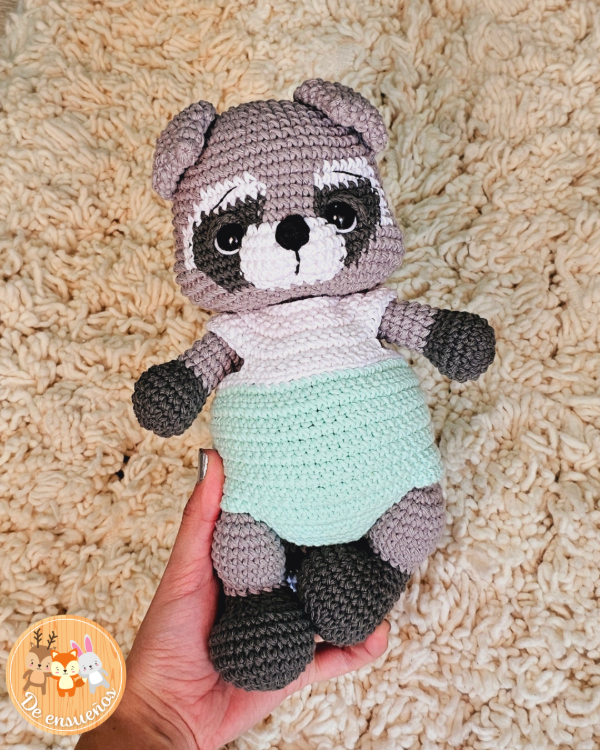 Producto - Bebé Timoteo, el mapache - Guía de tejido