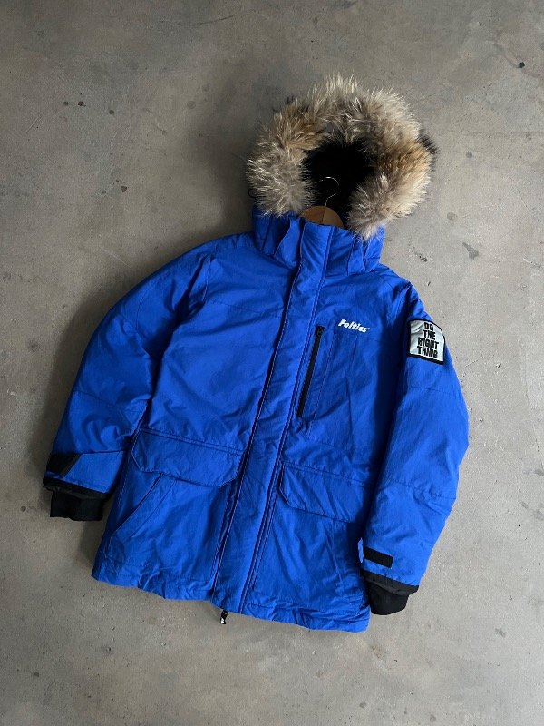 Producto - CAMPERON PARKA RELLENO DE PLUMAS FELTICS AZUL (S)