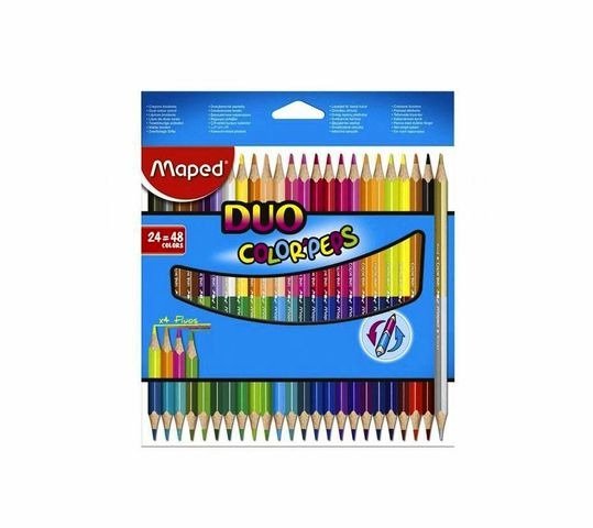 Producto - LAPIZ BICOLOR LARGO CAJA X24 UNIDADES MAPED
