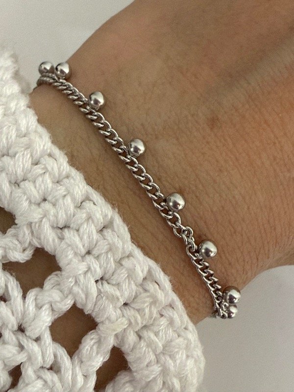 Producto - P670 Pulsera bolitas 19+ 4 cm