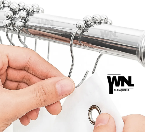 Producto - GANCHOS PARA CORTINA DE BAÑO X12 UNID.