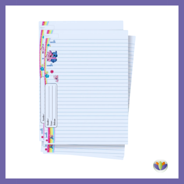 Producto - Hojas para carpeta nro 3, personalizadas, varios personajes