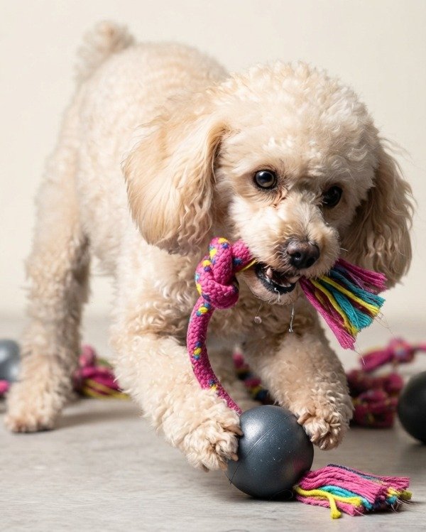 Producto - Pelota Lisa Con Soga Para Perros Pequeños Y Medianos - 0